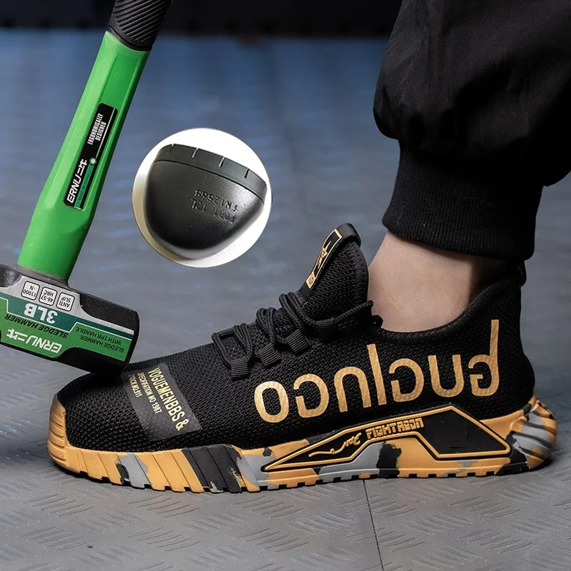 أحذية أمان للرجال بنعل معزز مضاد للثقب