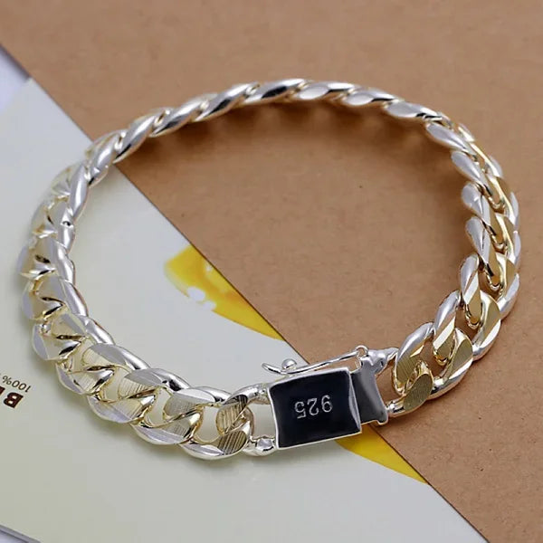 925 Sterling Silver Chain Bracelet