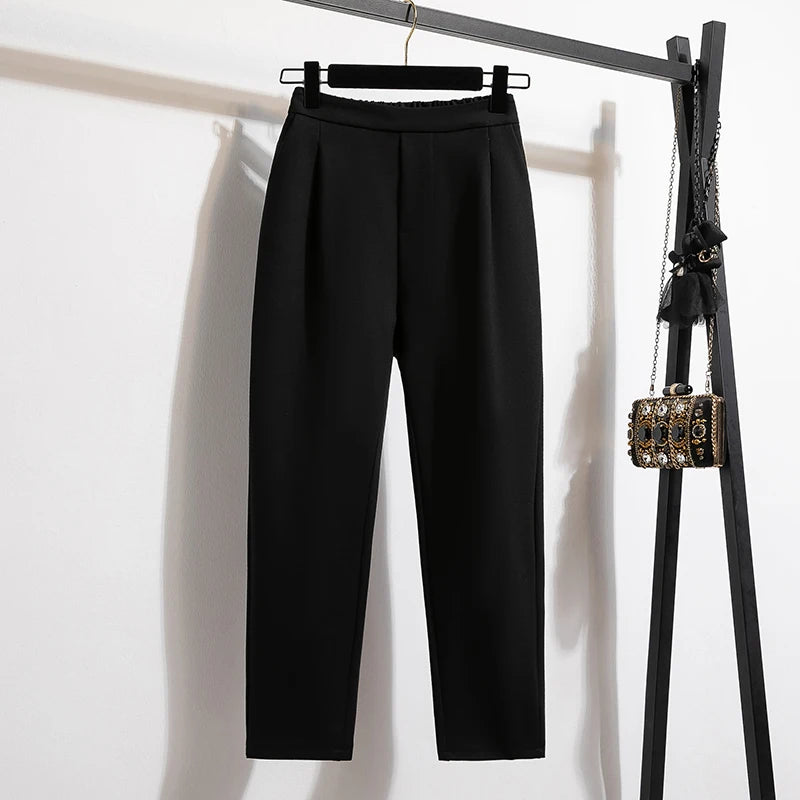 Women's Plus Size High Waist Pants – Autumn Winter