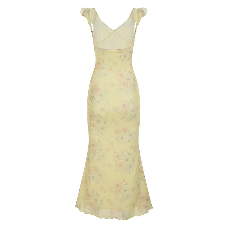 Women V Neck Lace Bodycon Dress