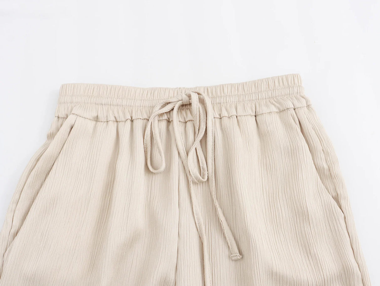 Wrinkled Suit Jacket Pant Set