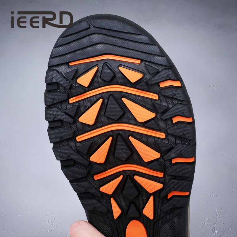 Men Cow Leather Beach Flip Flops Sandals