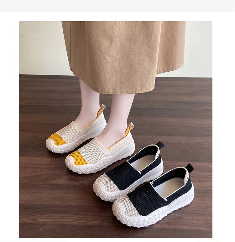 حذاء لوفرز شبكي محبوك سهل الارتداء - خفيف الوزن وجيد التهوية 2025