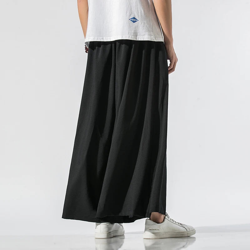 Men Wide Leg Hanfu Pants