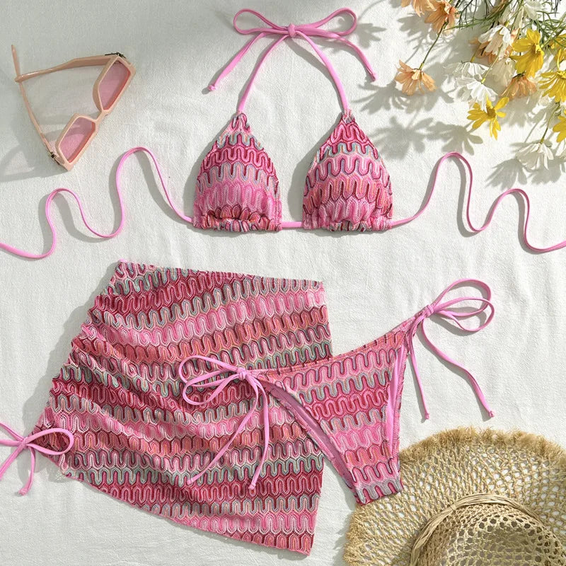 3PCS Brazilian Bikini Set