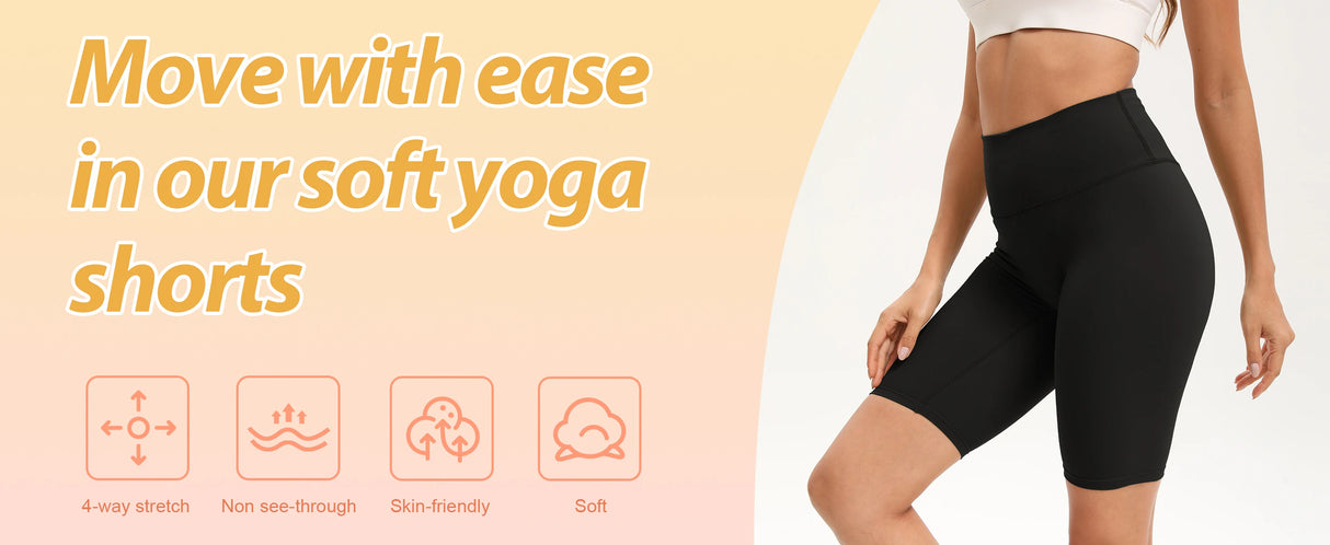 شورت نسائي عالي الخصر بثلاثة جيوب لركوب الدراجات