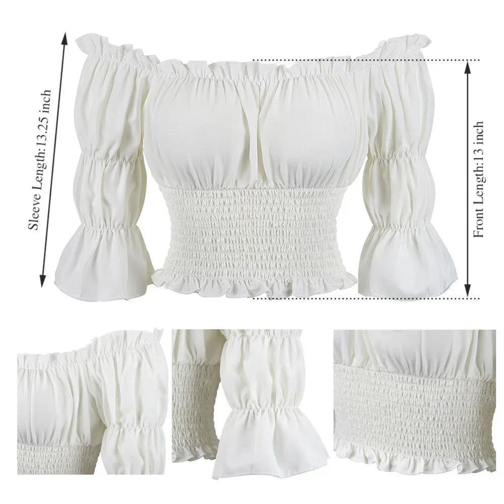 Medieval Pirate Peasant Blouse Costume Top