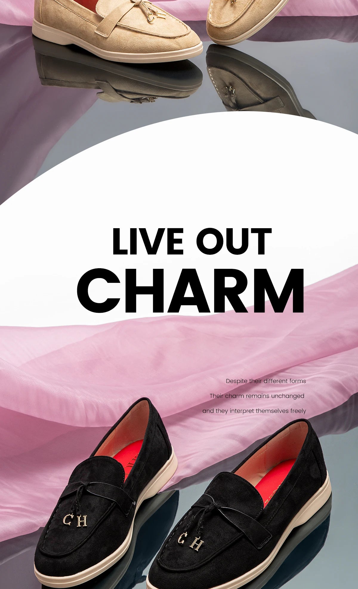 حذاء نسائي من الجلد اللامع بمقدمة مدببة