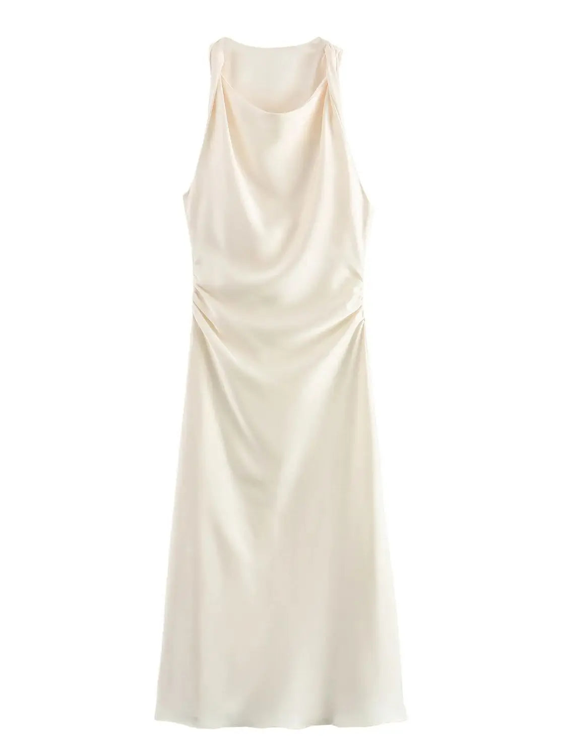 Luxe Satin Midi Elegance Dress