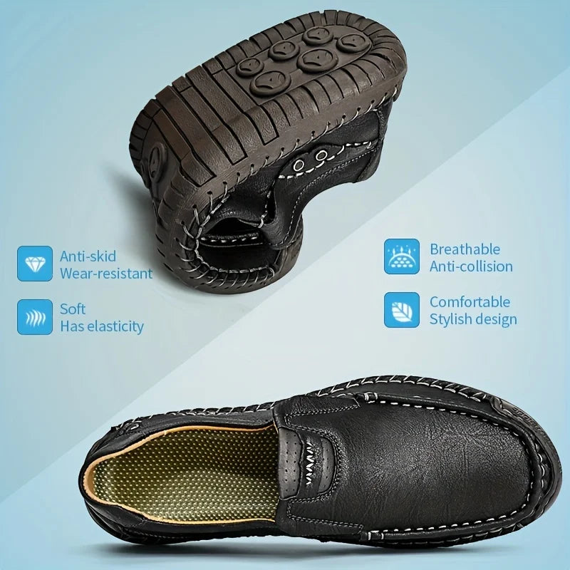Men Comfortable Leather Business Loafers