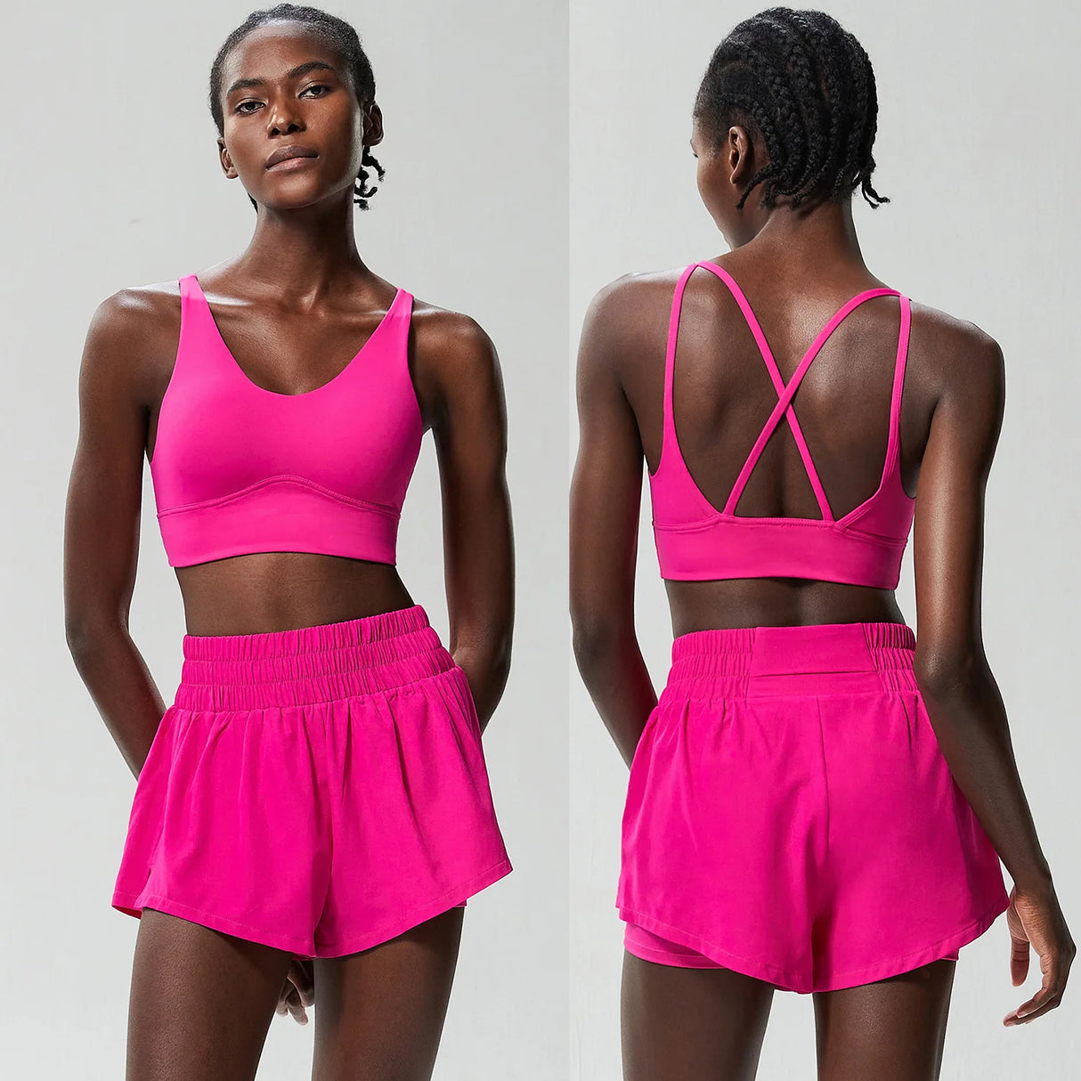 مجموعة رياضية سريعة الجفاف للنساء في الهواء الطلق