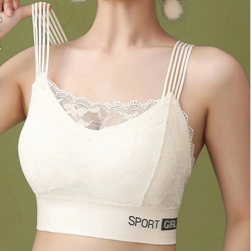 Seamless Lace Sports Bra