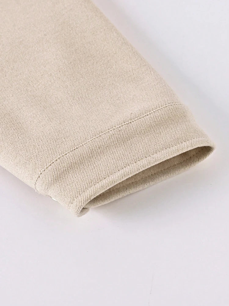 Elegant Woolen Belted Bomber Winter Coat