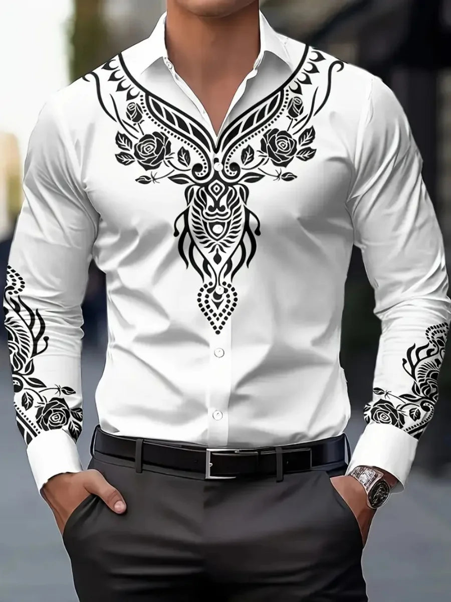 Men Hawaiian Print Shirt