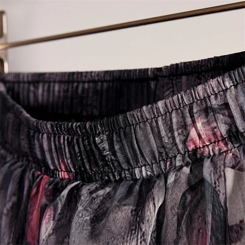 Women Boho Chiffon Long Skirt