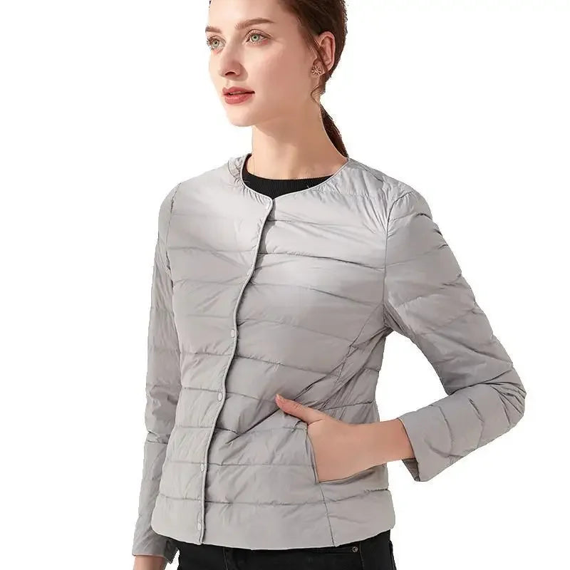 Women's Light Thin Round Neck Jacket