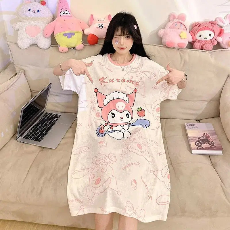 Sanrio Kuromi Cute Pajamas Cosplay Costume