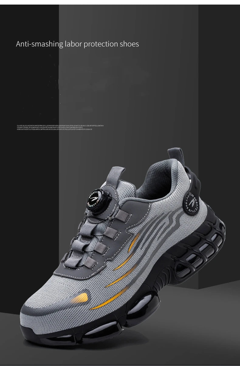 أحذية أمان نسائية شبكية قابلة للتهوية بأصابع فولاذية
