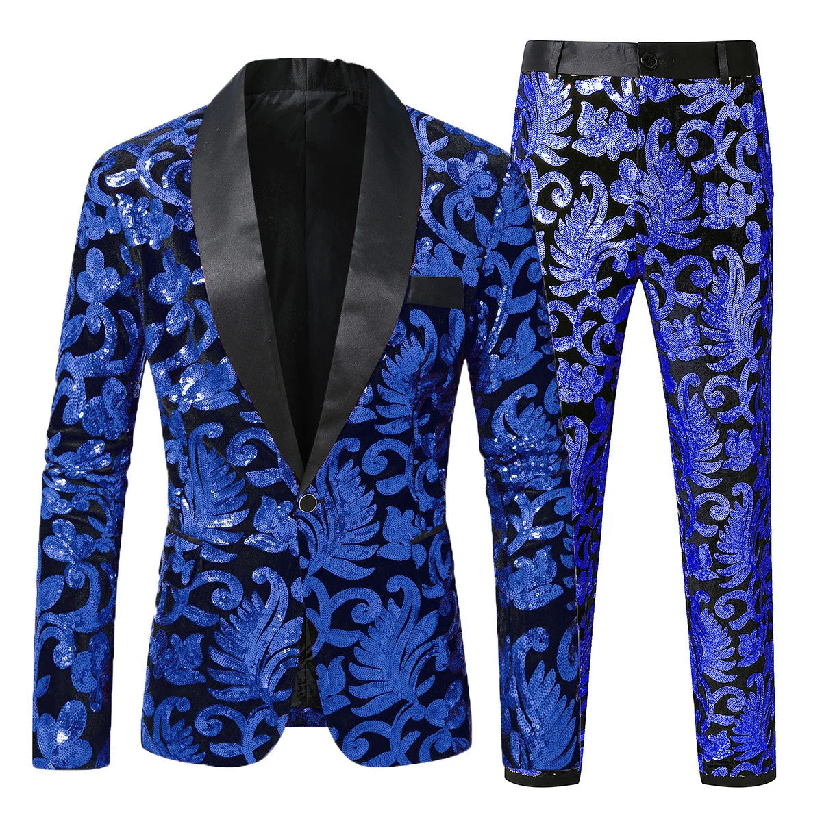 Men Luxury Sequin Party Suit Set