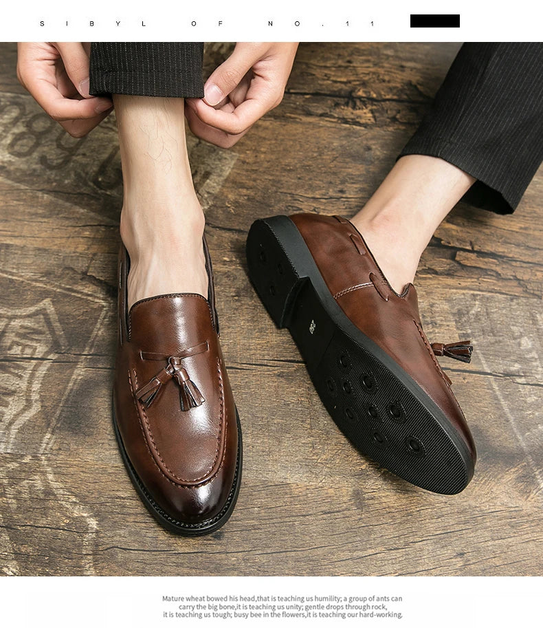 Men British Style Leather Brogues