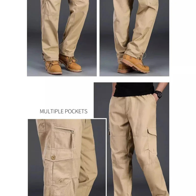 بنطلون كارغو رجالي فضفاض مموه