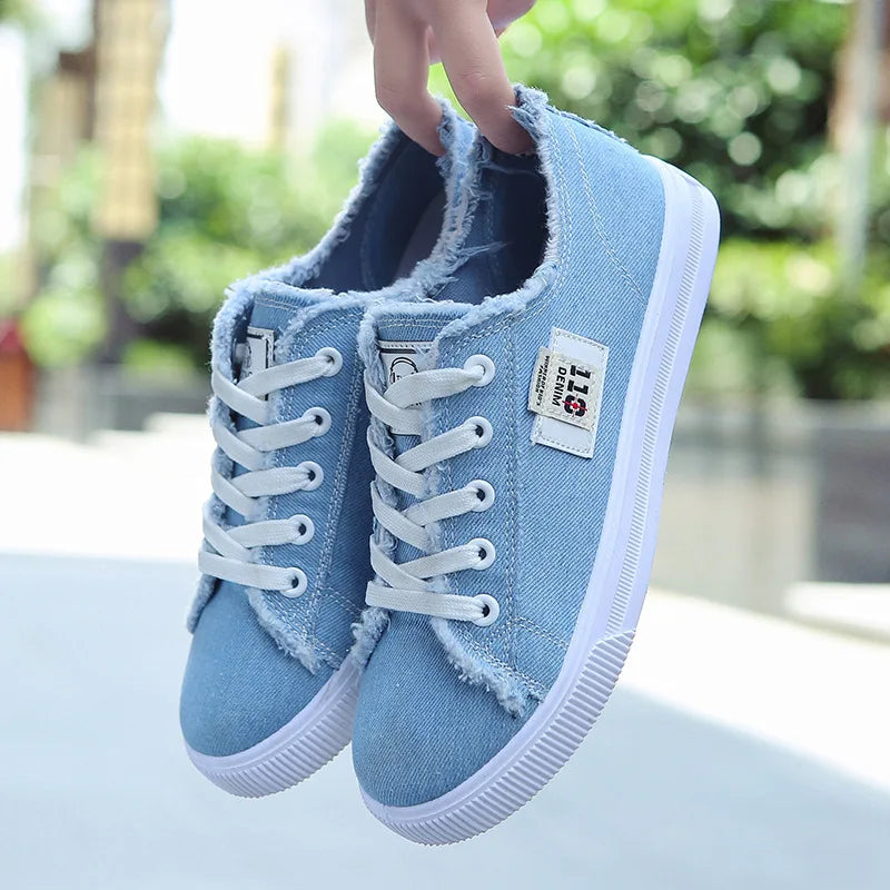 Women Canvas Shoes Lightweight Flat Sneakers