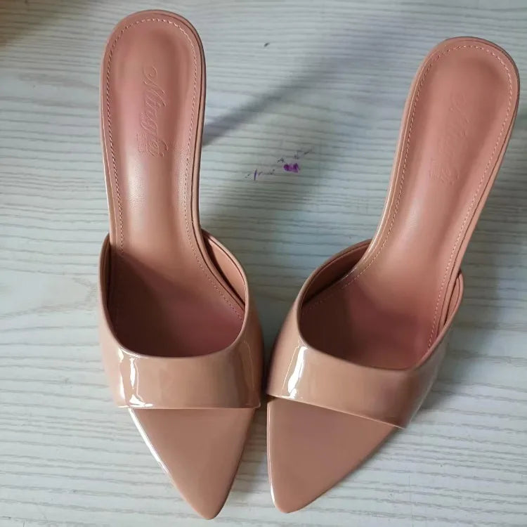 نعال براءات اختراع بكعب رفيع ومقدمة مدببة - 2025