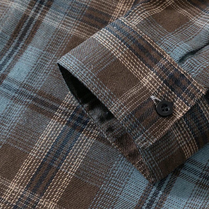 Men Oversized Plaid Shirt