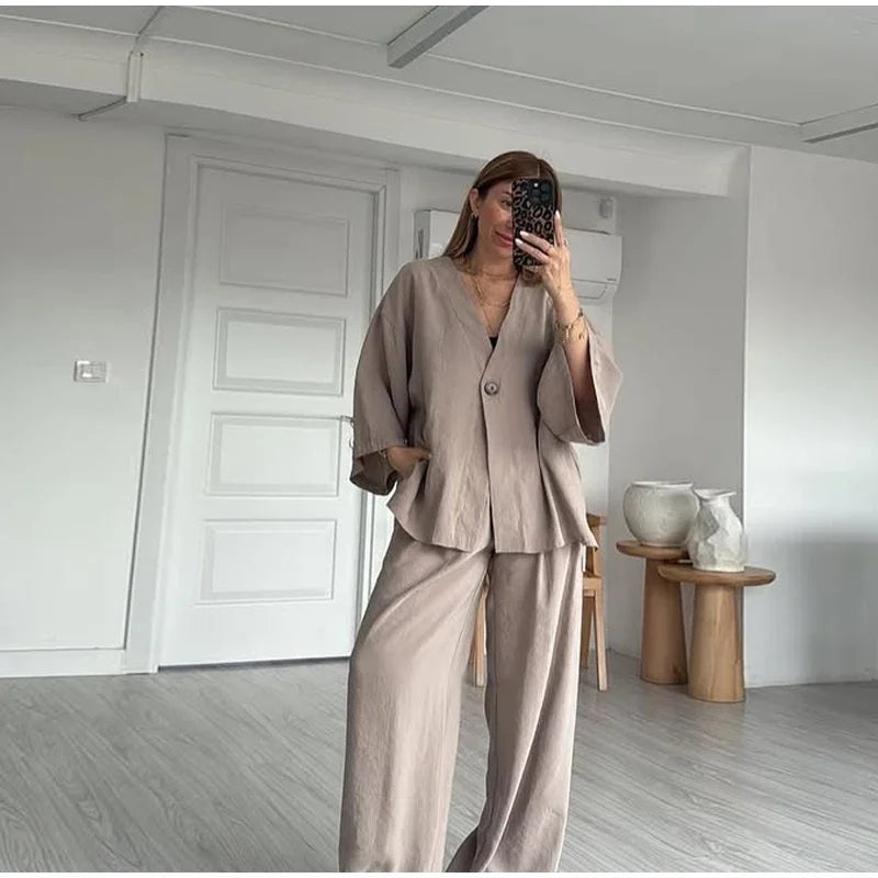 Women's Linen 2 Piece Set