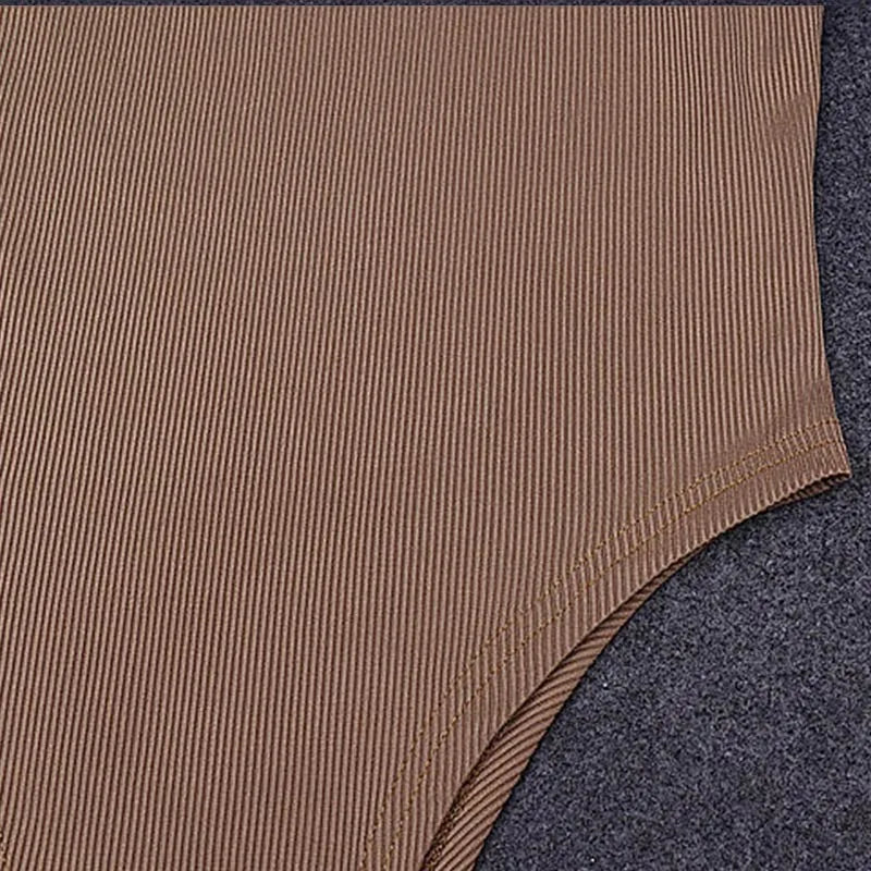 Sleeveless Knit Women's Bodysuit – Off Shoulder Casual Summer Bodycon Top