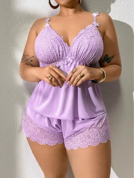 Curvy Grace Satin Set