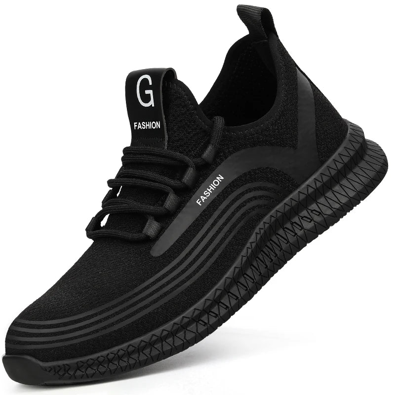 حذاء رياضي خفيف الوزن من Manlegu Air Mesh للسلامة