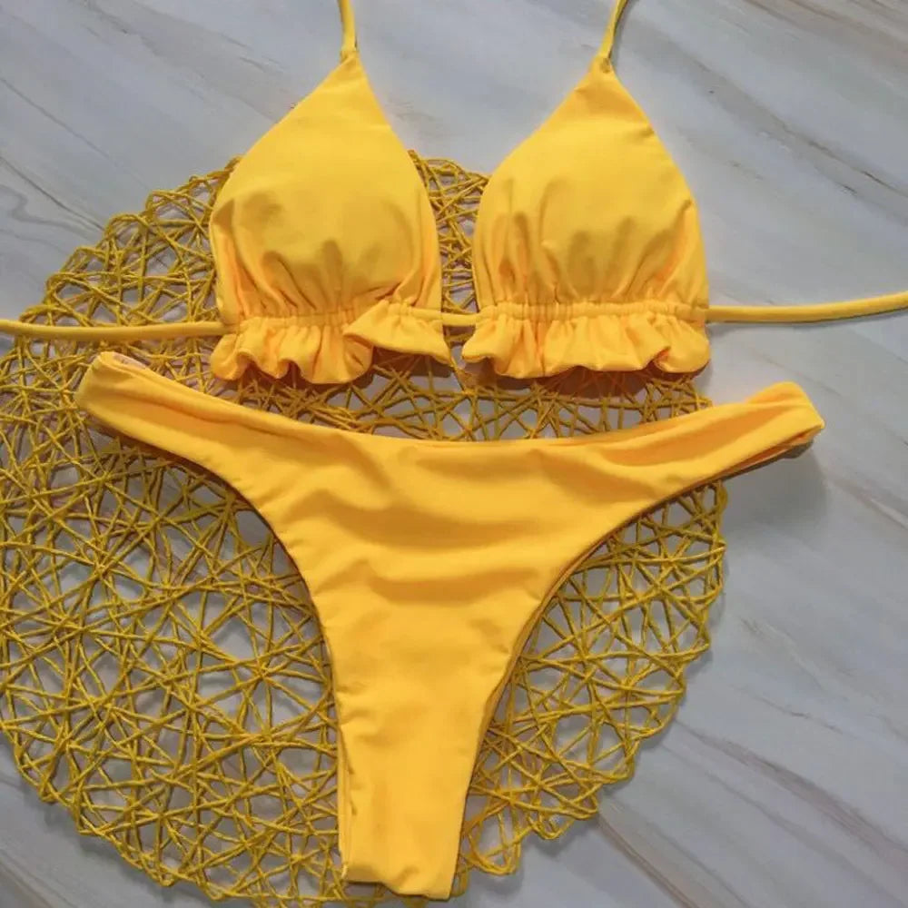 Lace-Up Brazilian Bikini