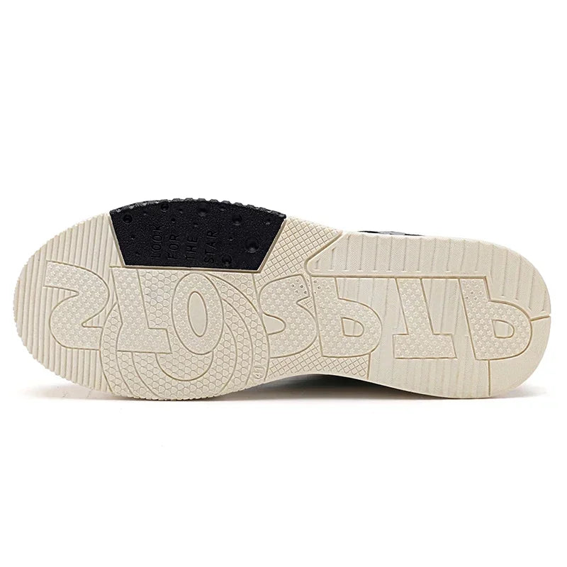 حذاء تزلج أبيض للرجال قابل للتنفس