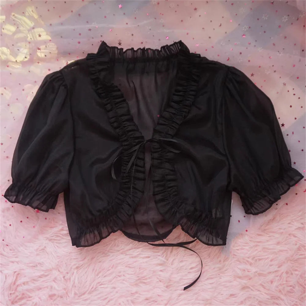 Lolita Summer Cropped Y2K Bolero Shrug