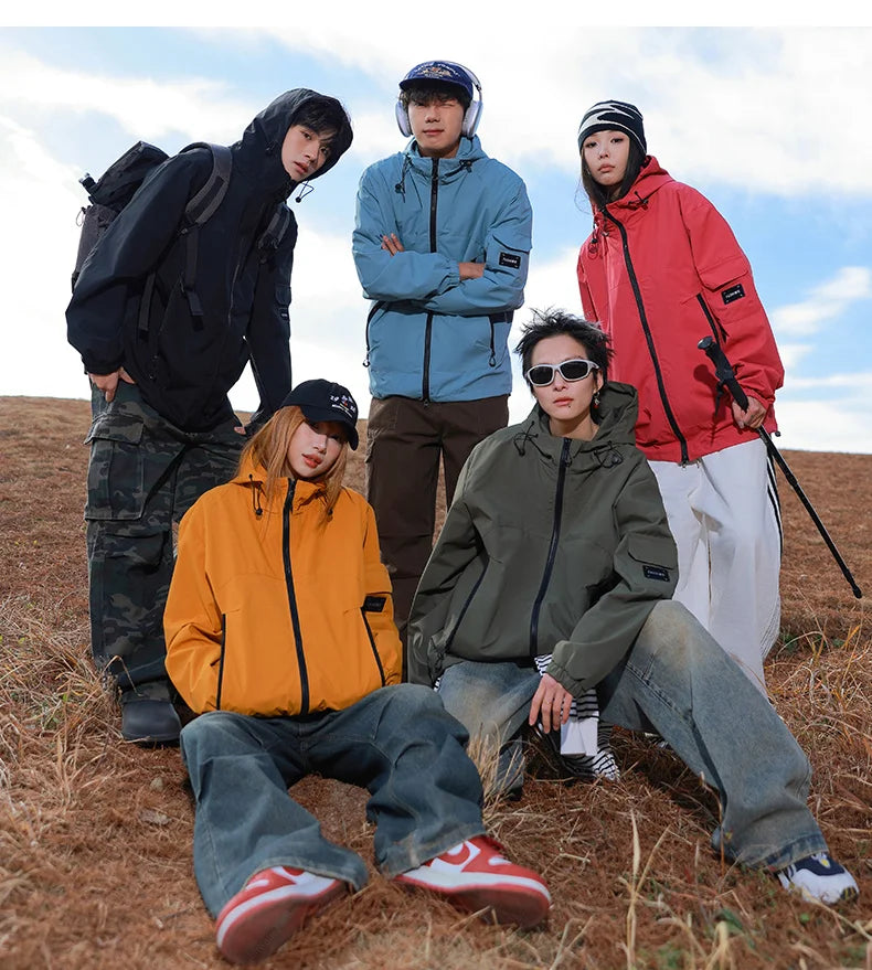 Outdoor Windproof Waterproof Hiking Hooded Jacket