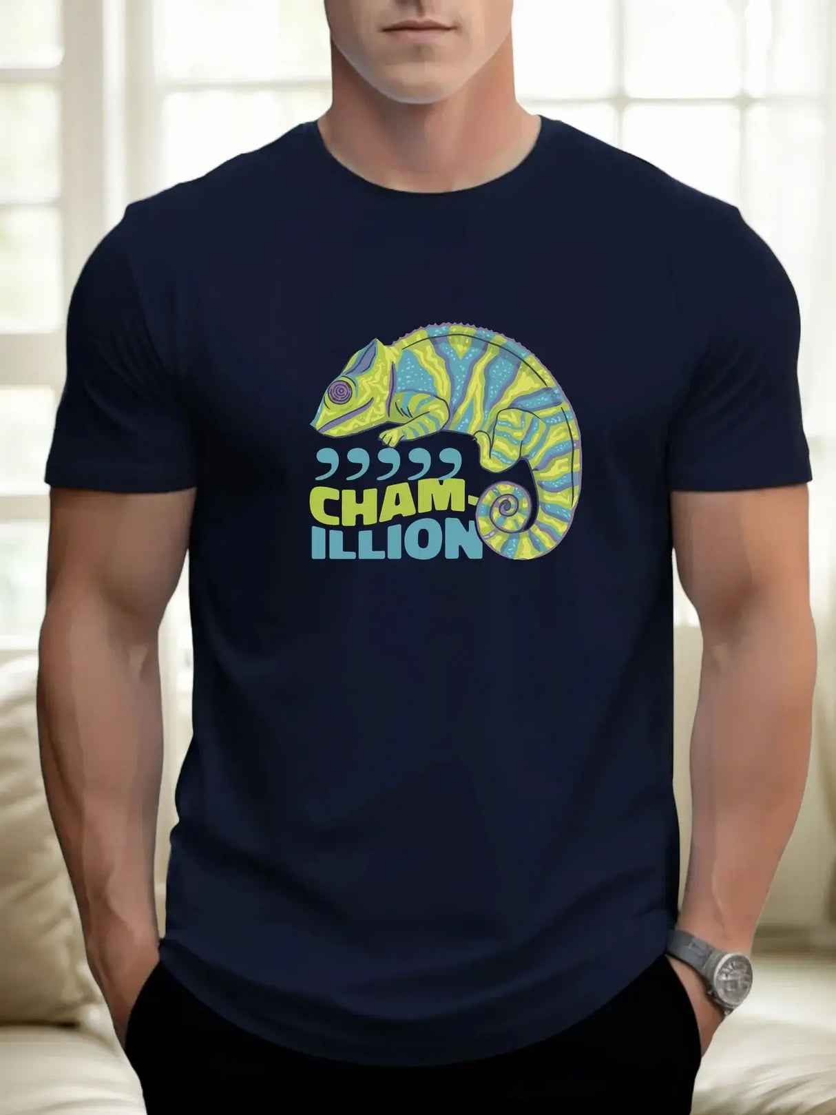 تي شيرت رجالي بأكمام قصيرة