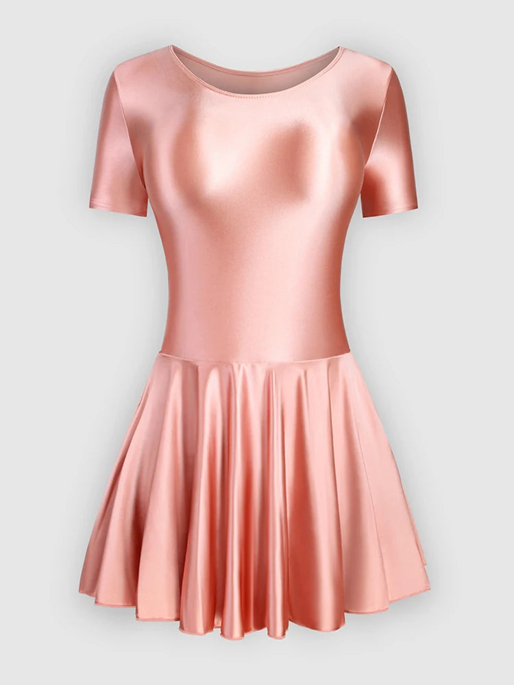 تنورة باليه رياضية من الساتان للنساء