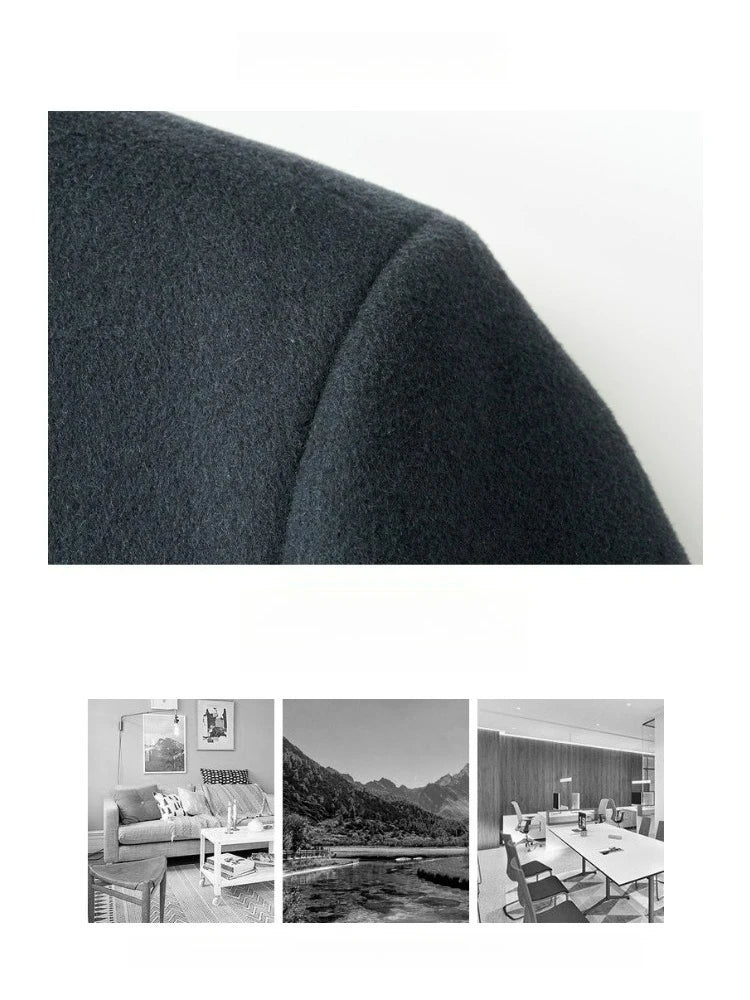 Men Slim Fit Wool Coat Business Jacket