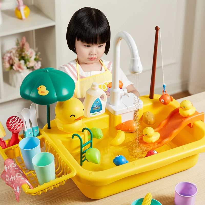 Kids Electric Kitchen Sink Toy