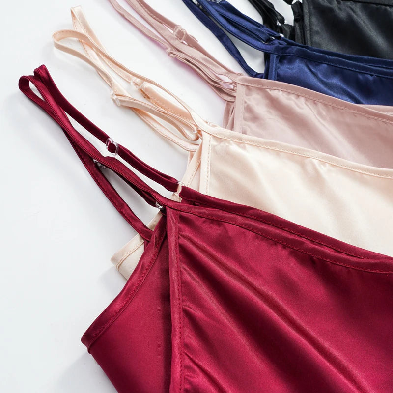 Women Satin V-Neck Sleep Nightie