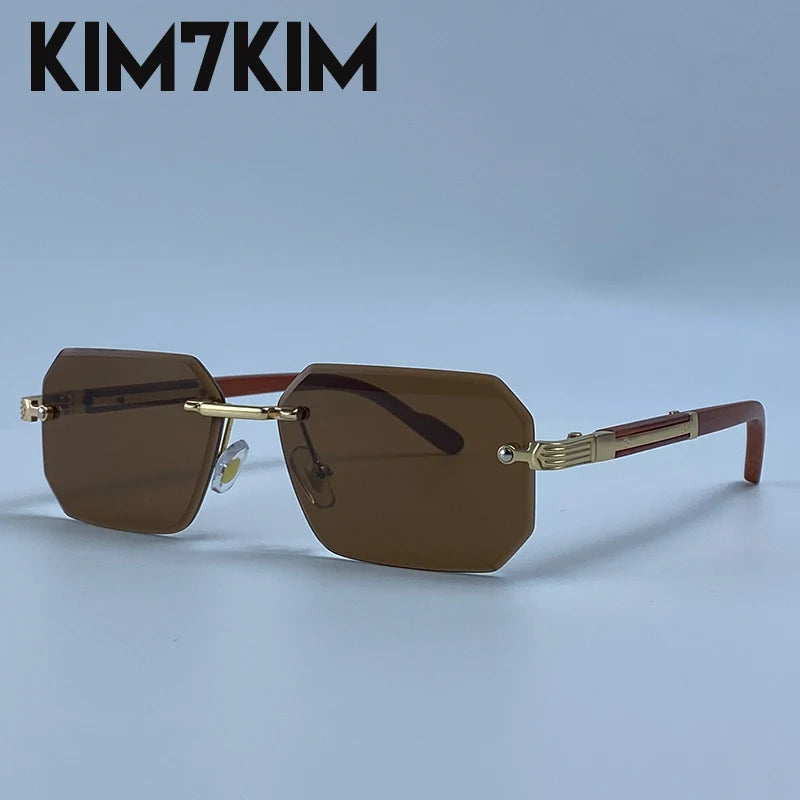 Elite Rimless Rectangle Sunglasses