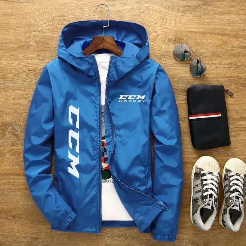 Men Lightweight Hooded Casual Jacket