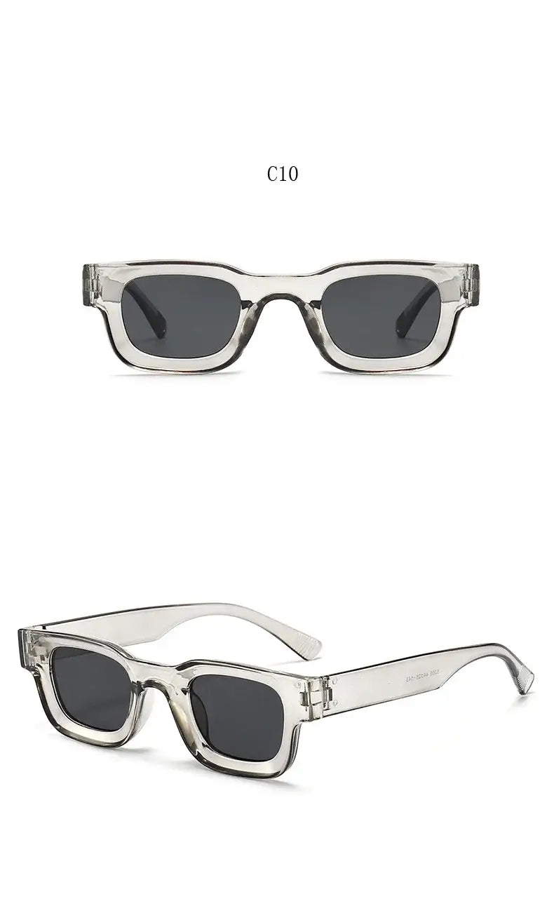 نظارة شمسية صغيرة مستطيلة بإطار سميك