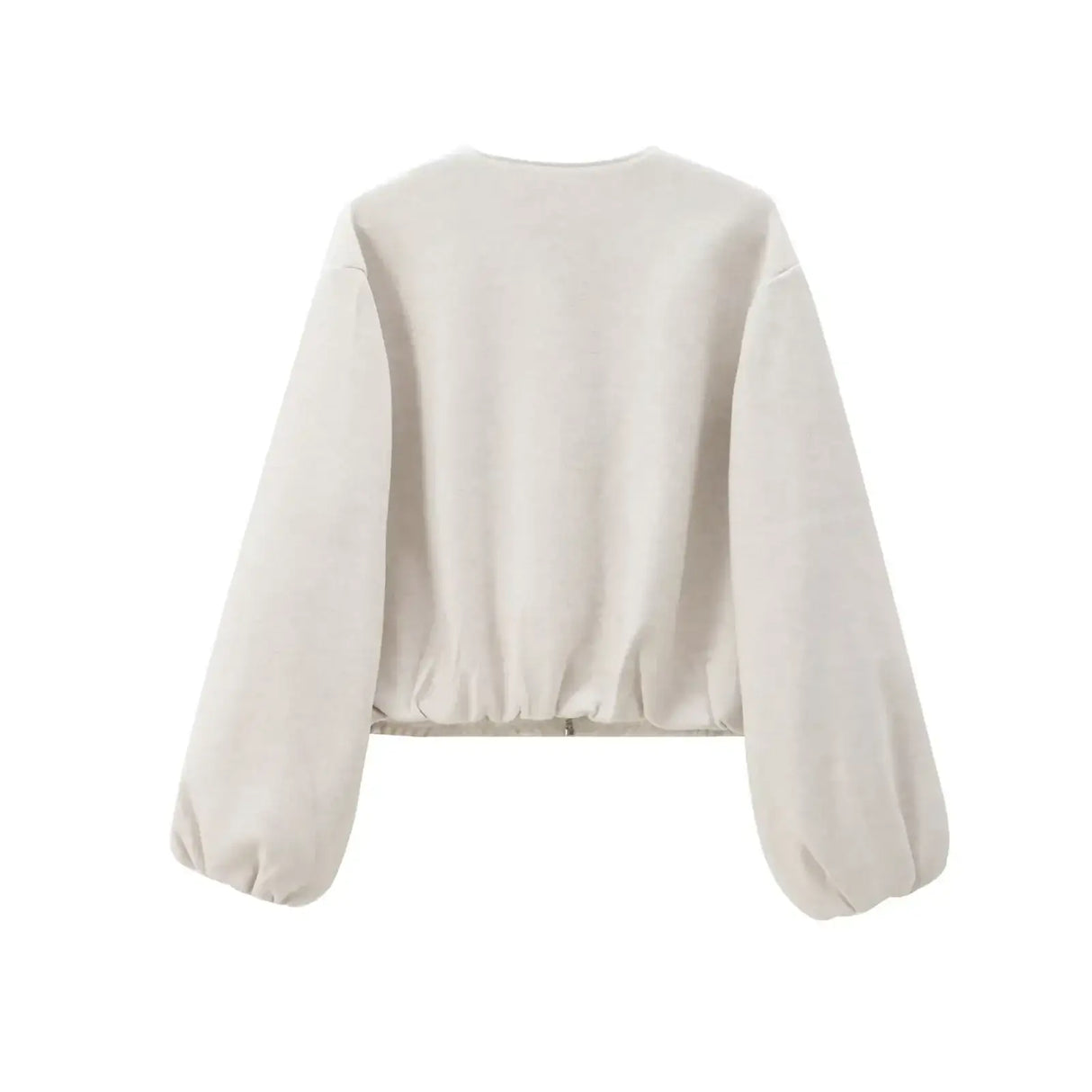 جاكيت بومبر نسائي أحمر قصير بسحاب