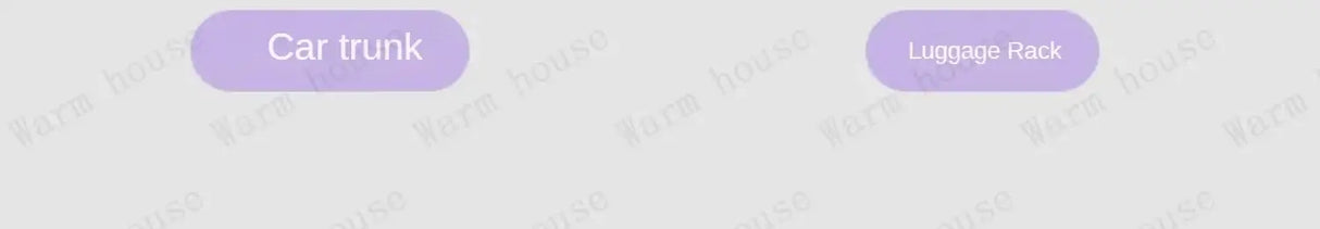 Buttons labeled 'Car Trunk' and 'Luggage Rack' for a children's stroller feature overview.