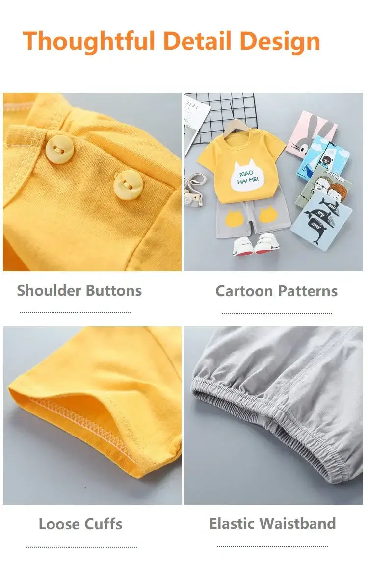 تي شيرت شورت للأولاد والبنات