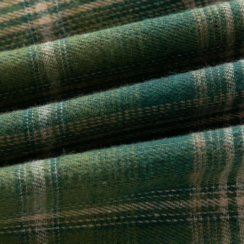 Men Oversized Plaid Shirt