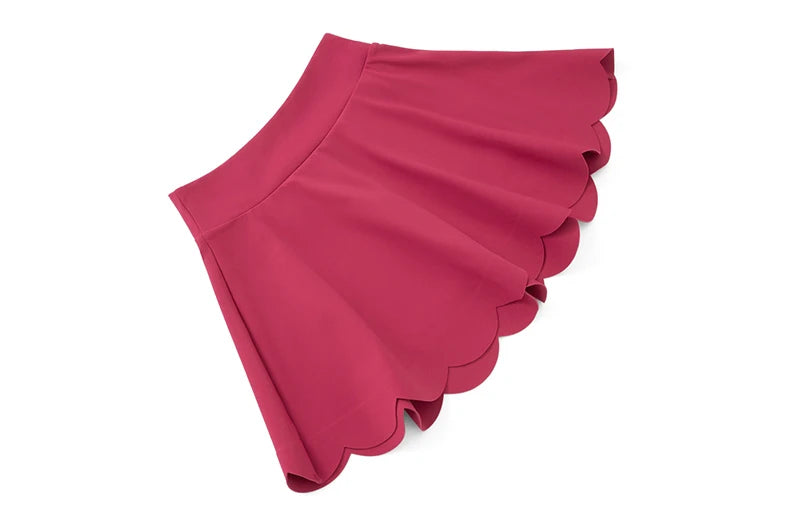 طقم تنورة تنس لياقة بدنية للنساء مكون من 3 قطع