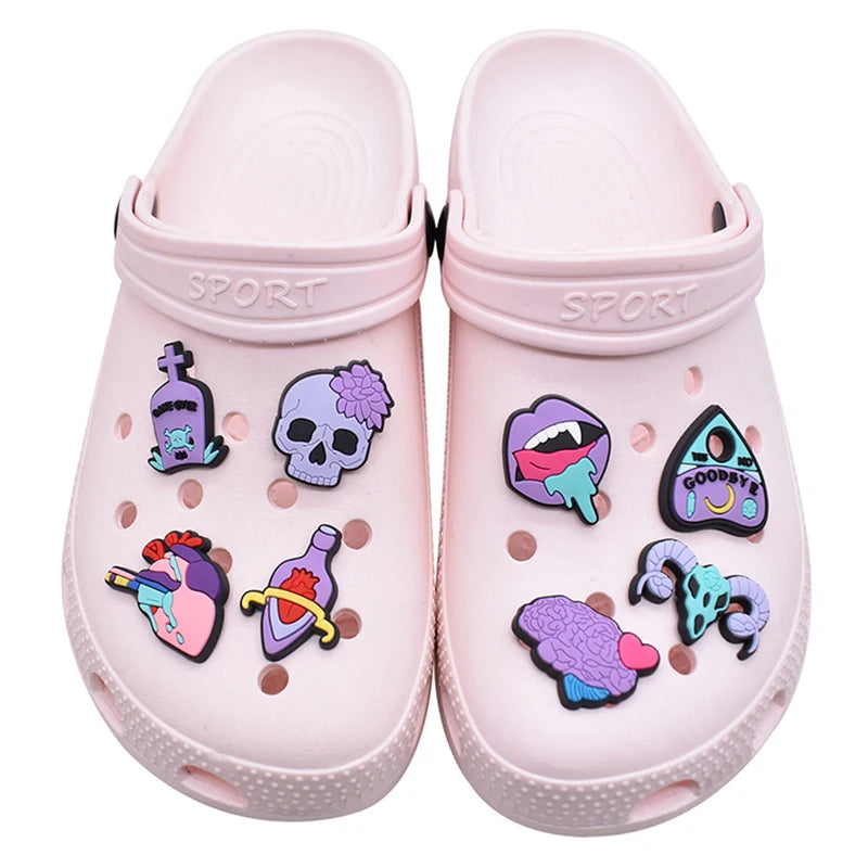 Women Skeleton Shoe Charms Halloween Style